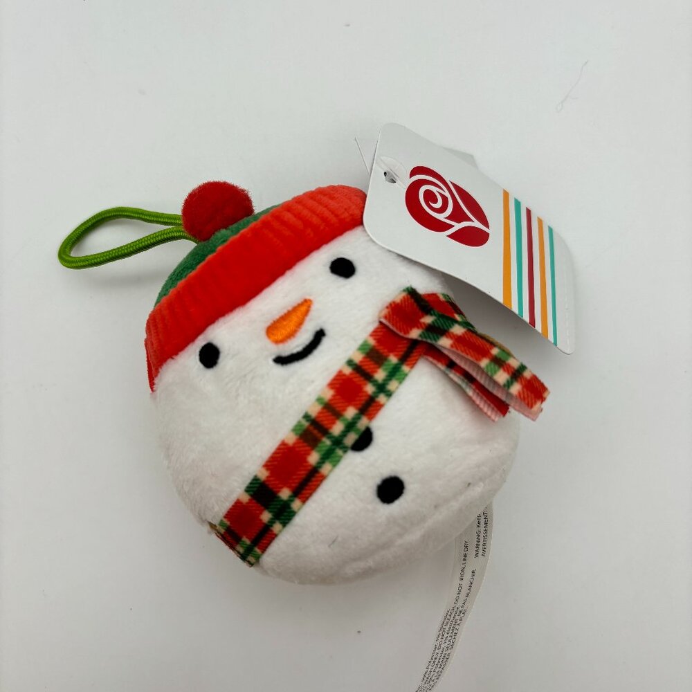 American Greetings 3.5" Mini Christmas Snowman Plush Ornament NWT